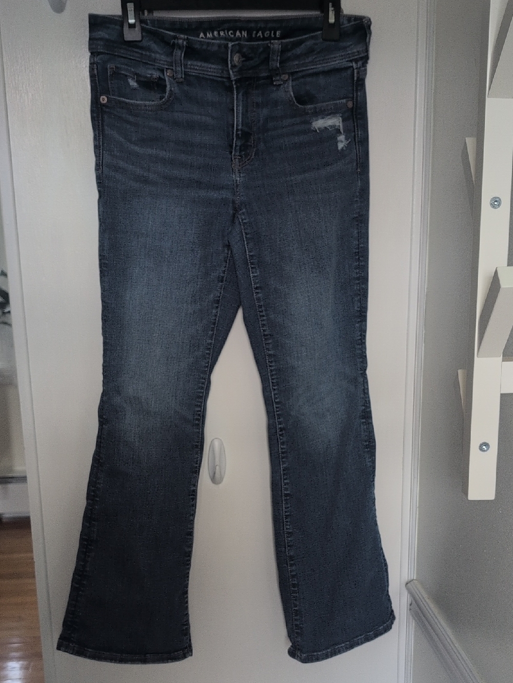 American Eagle Outfitters Women's Dark Blue Flare Jeans
